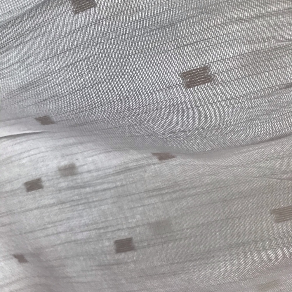 NWOT. Feminine White on White Blouse - Picture 7 of 8